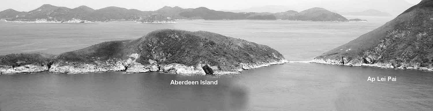 Aberdeen Island where most of the survivors fetched up with a few on Ap Lei Chau.  
	Click here to see more.