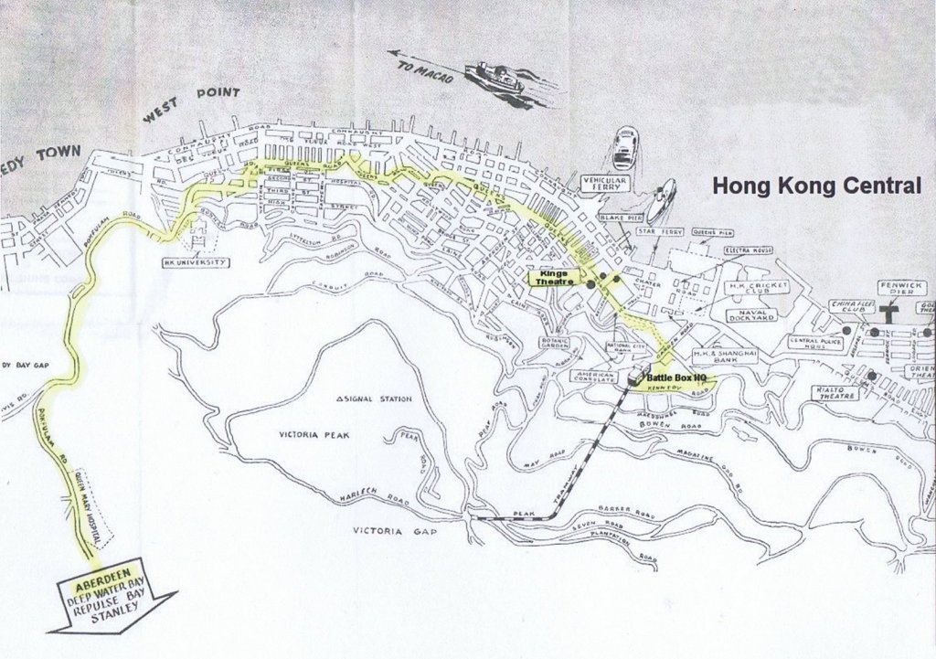 The route from Central to Aberdeen