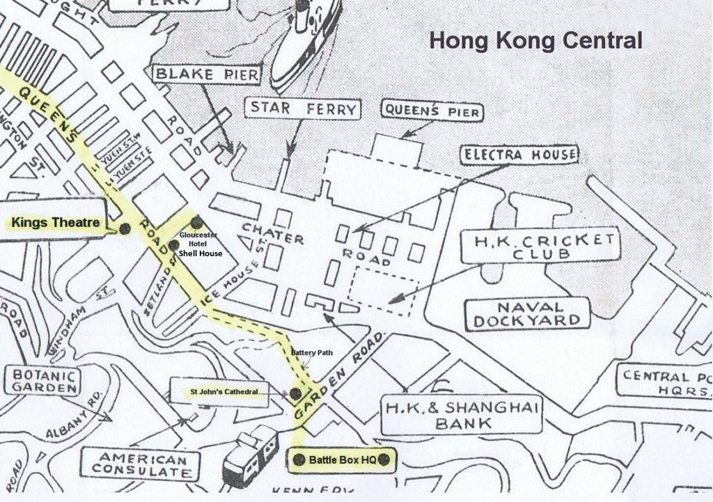 The route from Battle HQ to Chan Chak's office and beyond