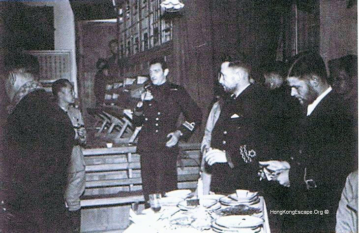 Lt-Cdr G H Gandy RN in Guiyang 24th Jan 1942
Run the curser over to identify individuals. 
Photo from Buddy Hide's collection ©