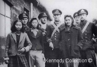 Lt Alex Kennedy & Officers in Guiyang.   
    
    Photo from Ron Ashby's collection ©