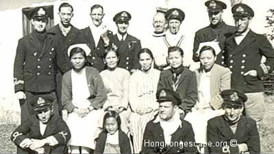 Cdr Henry Hsu ROC & Senior Sino-British navy officers and nursing staff at Waichow ©