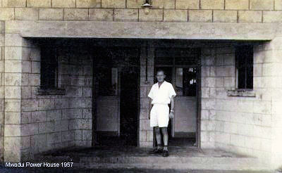 Buddy Hide at the Mwadui Power House c1956