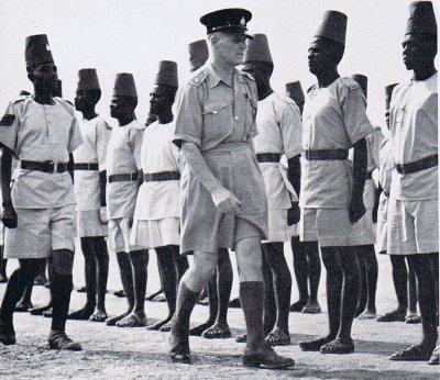 Chief Superintendent Percy Burgess inspecting his Askaris 
Photo from the Burgess family collection ©