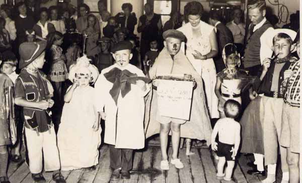 Fancy dress on board the Braemar Castle