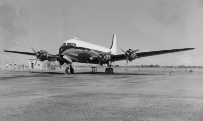 The Mwadui WDL DC 4 reg  5H-AAH 
	Formerly the Golden Fleece in the UK airline group BUA. 
	Photo courtesy of Colin Shedden ©