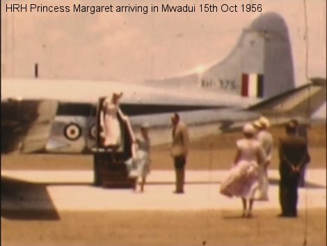 HRH Princess Margaret arrives in Mwadui
