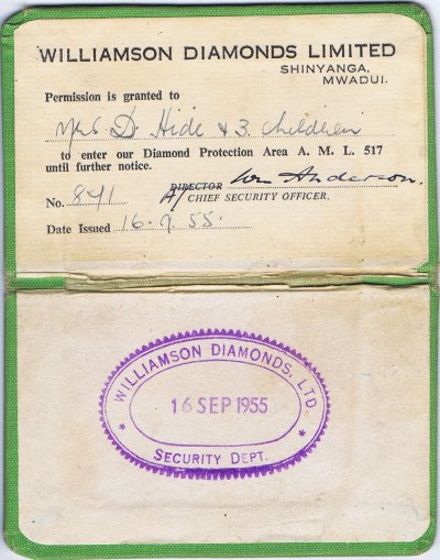 Mwadui Security Pass