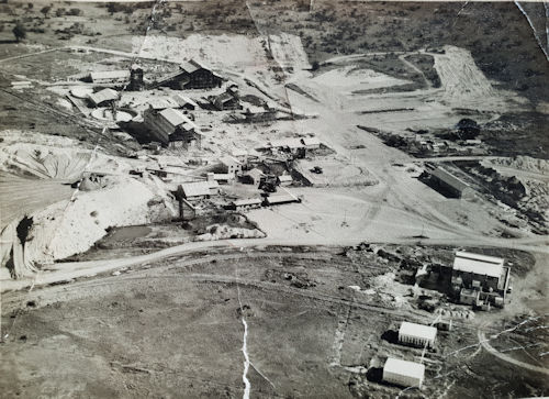 The Williamson Diamonds sorting plant under contruction 
Photo from the Dennis Sullivan collection