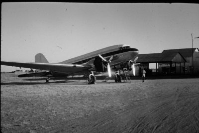 Dakota VR-TBI later 5H-TBI at Mwadui airport